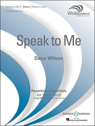 Speak to Me Concert Band sheet music cover